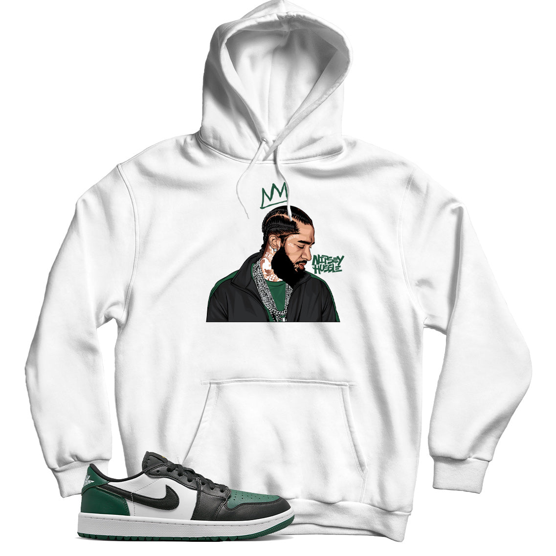 Jordan 1 Low Golf Noble Green hoodie