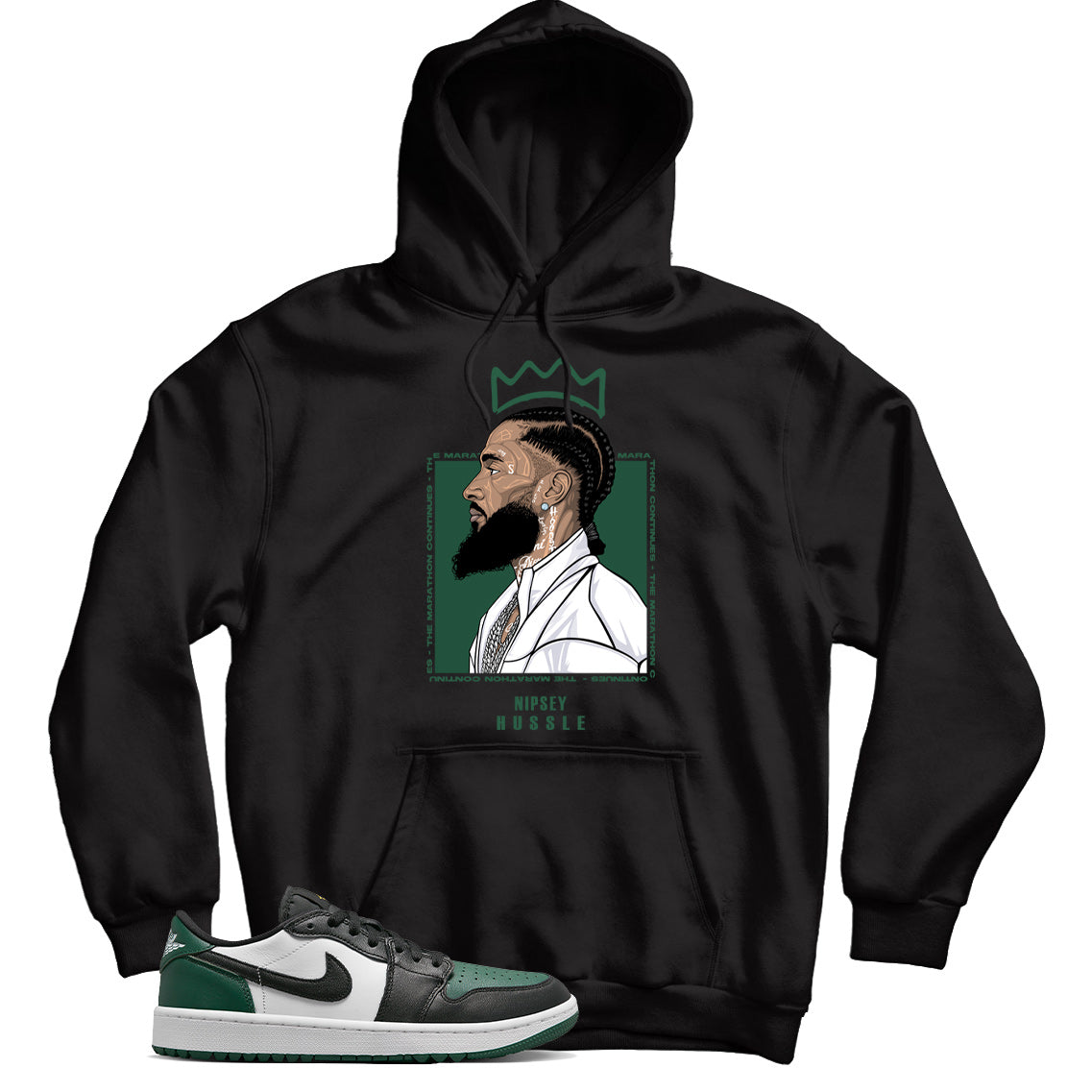 Jordan 1 Low Golf Noble Green hoodie