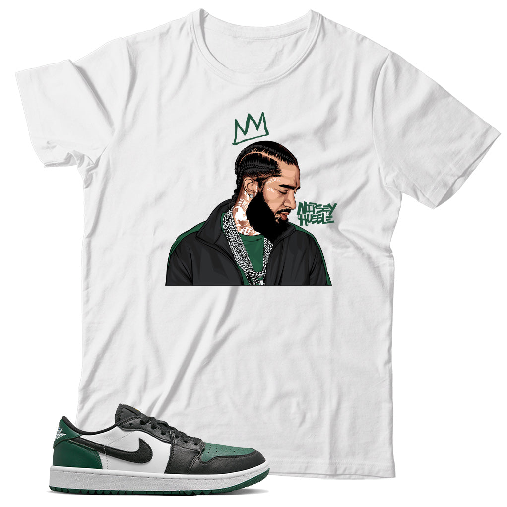 Jordan 1 Low Golf Noble Green t shirt