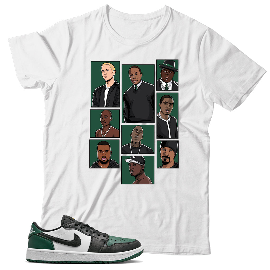 Jordan 1 Low Golf Noble Green t shirt