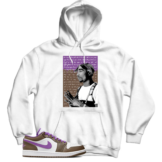 Hoodie Match Air Jordan 1 Low Purple Mocha