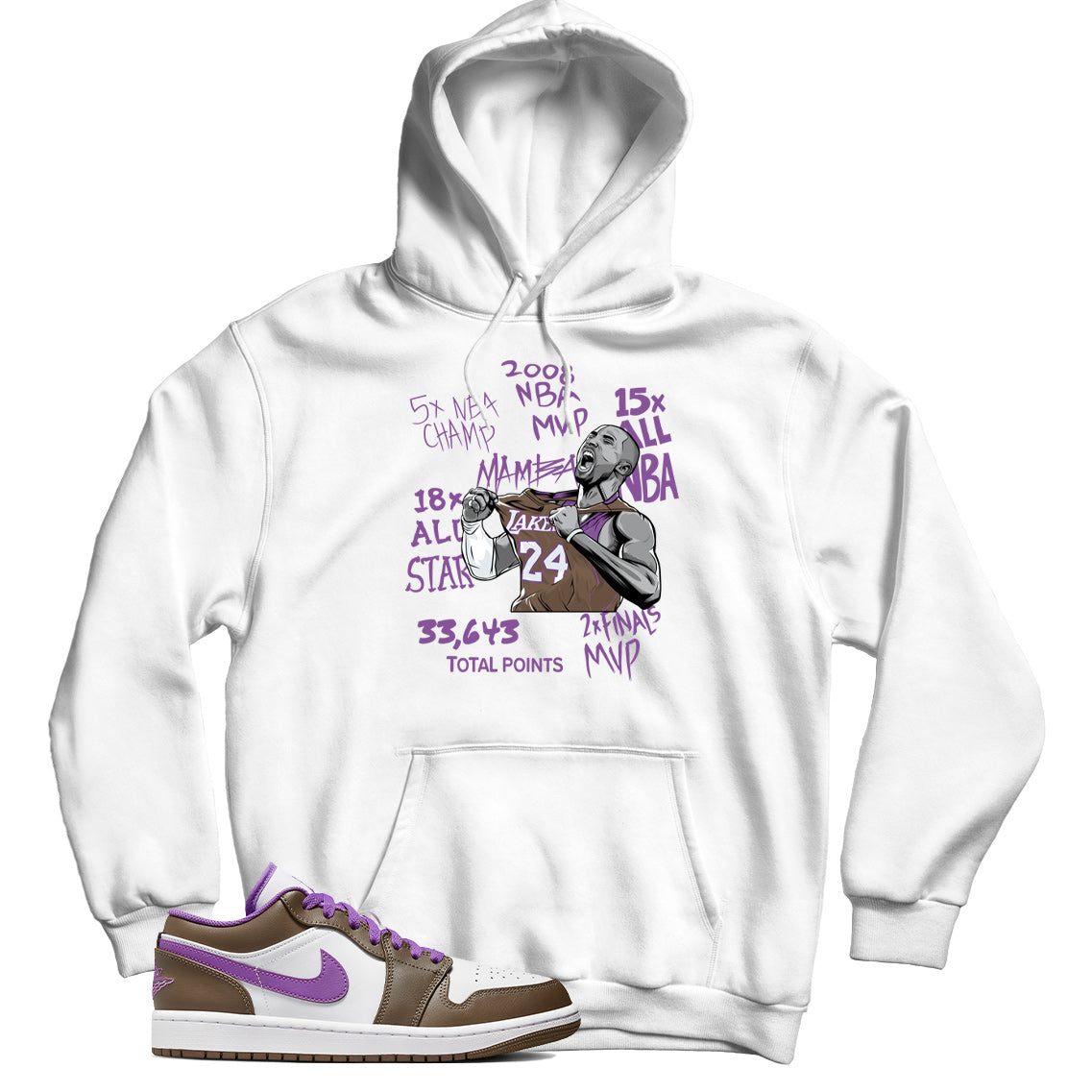 Jordan 1 Low Purple Mocha hoodie