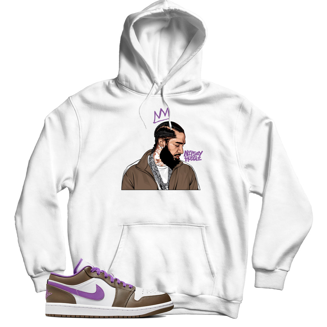 Air Jordan 1 Low Purple Mocha hoodie