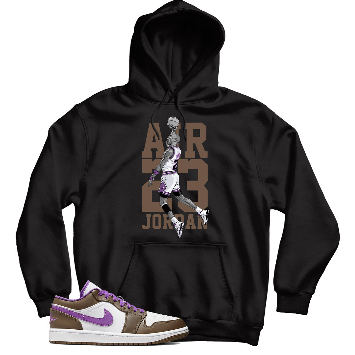 Jordan 1 Low Purple Mocha hoodie