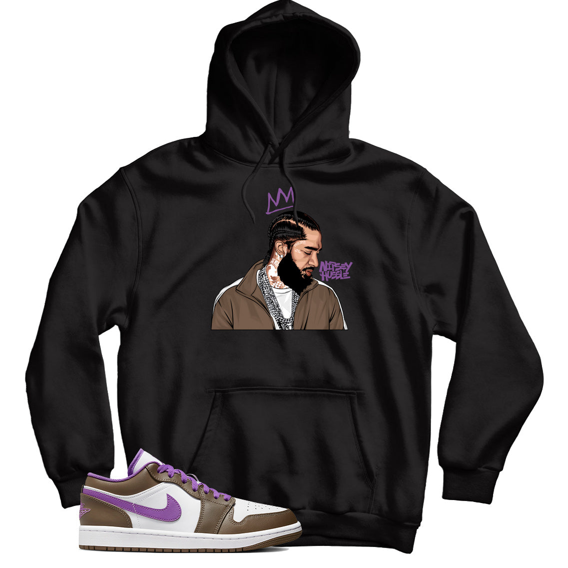 Air Jordan 1 Low Purple Mocha hoodie