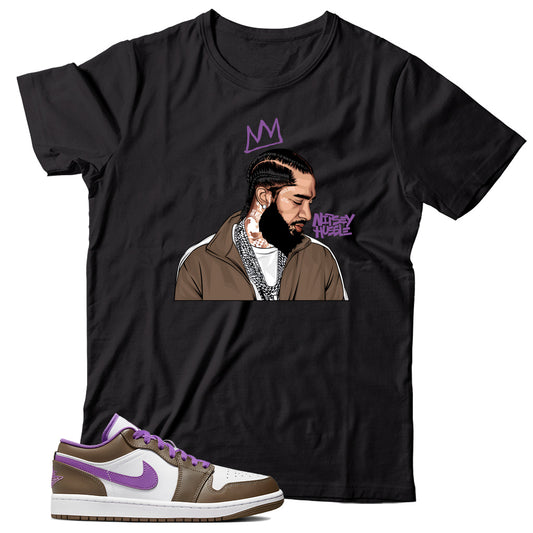 Jordan 1 Low Purple Mocha shirt