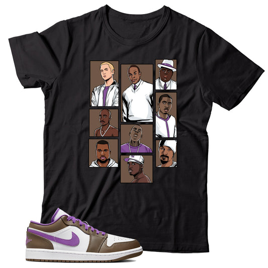 Jordan 1 Low Purple Mocha shirt