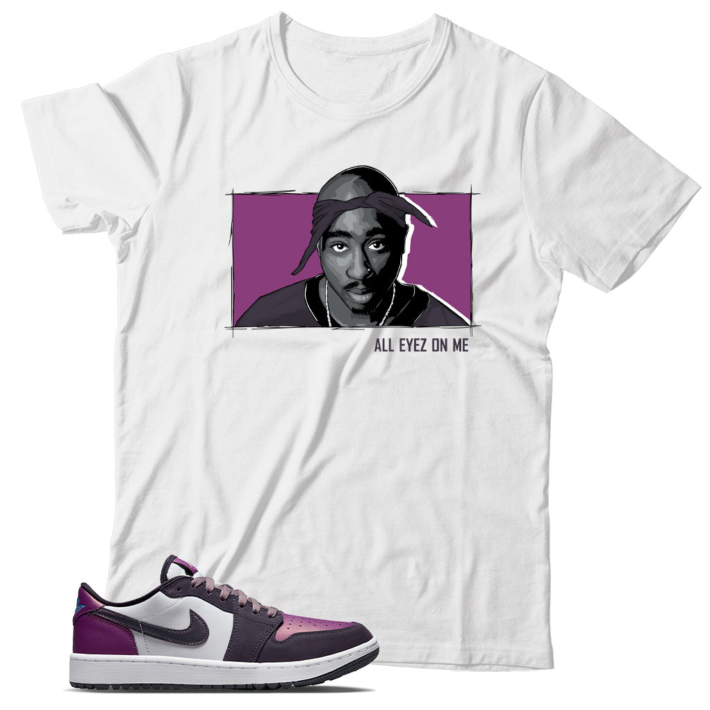 Jordan 1 Low Golf Purple Smoke shirt