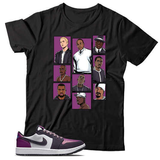 Jordan 1 Low Golf Purple Smoke shirt