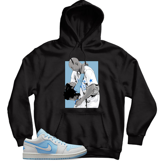 Jordan 1 Low Reverse Ice Blue hoodie