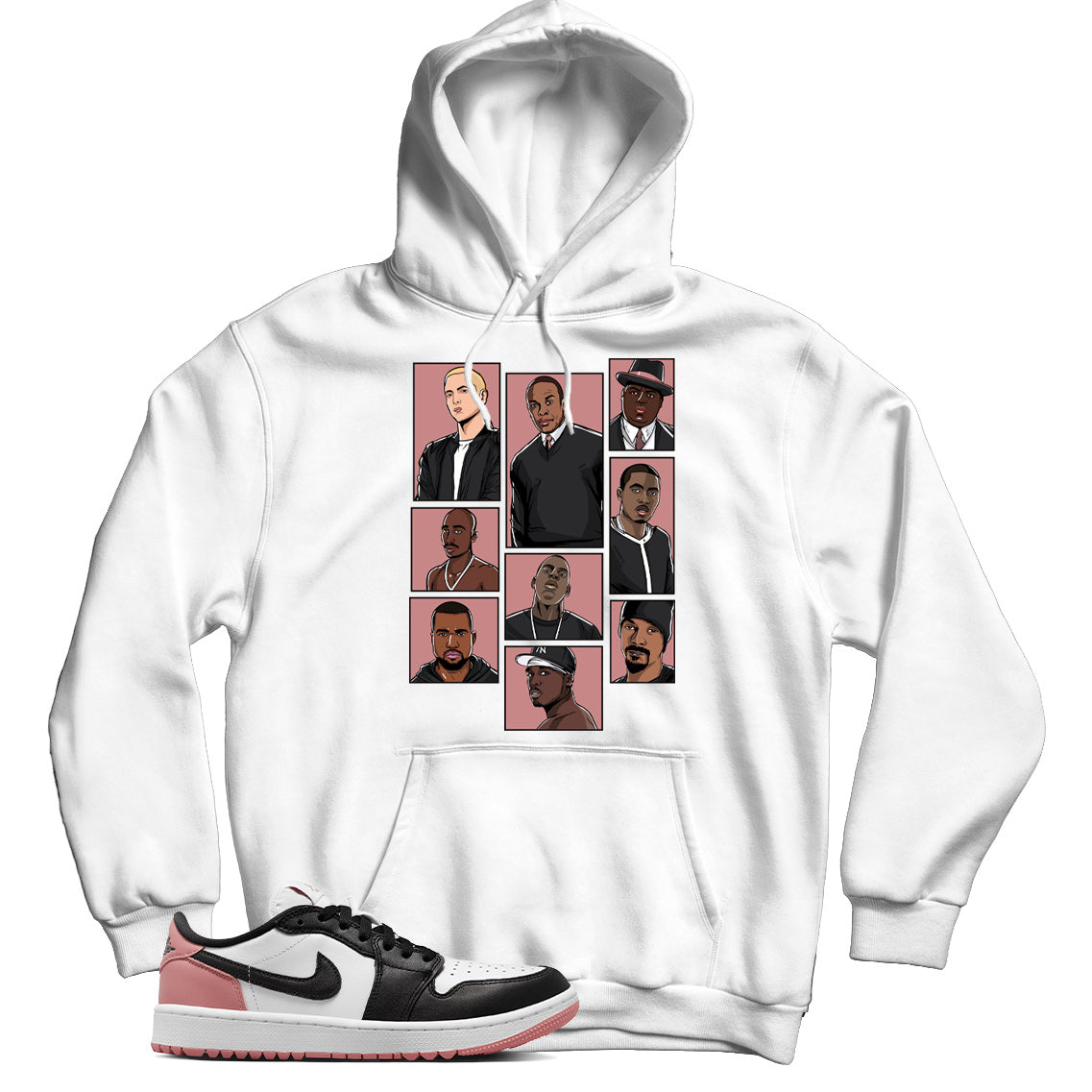 Jordan 1 Rust Pink hoodie