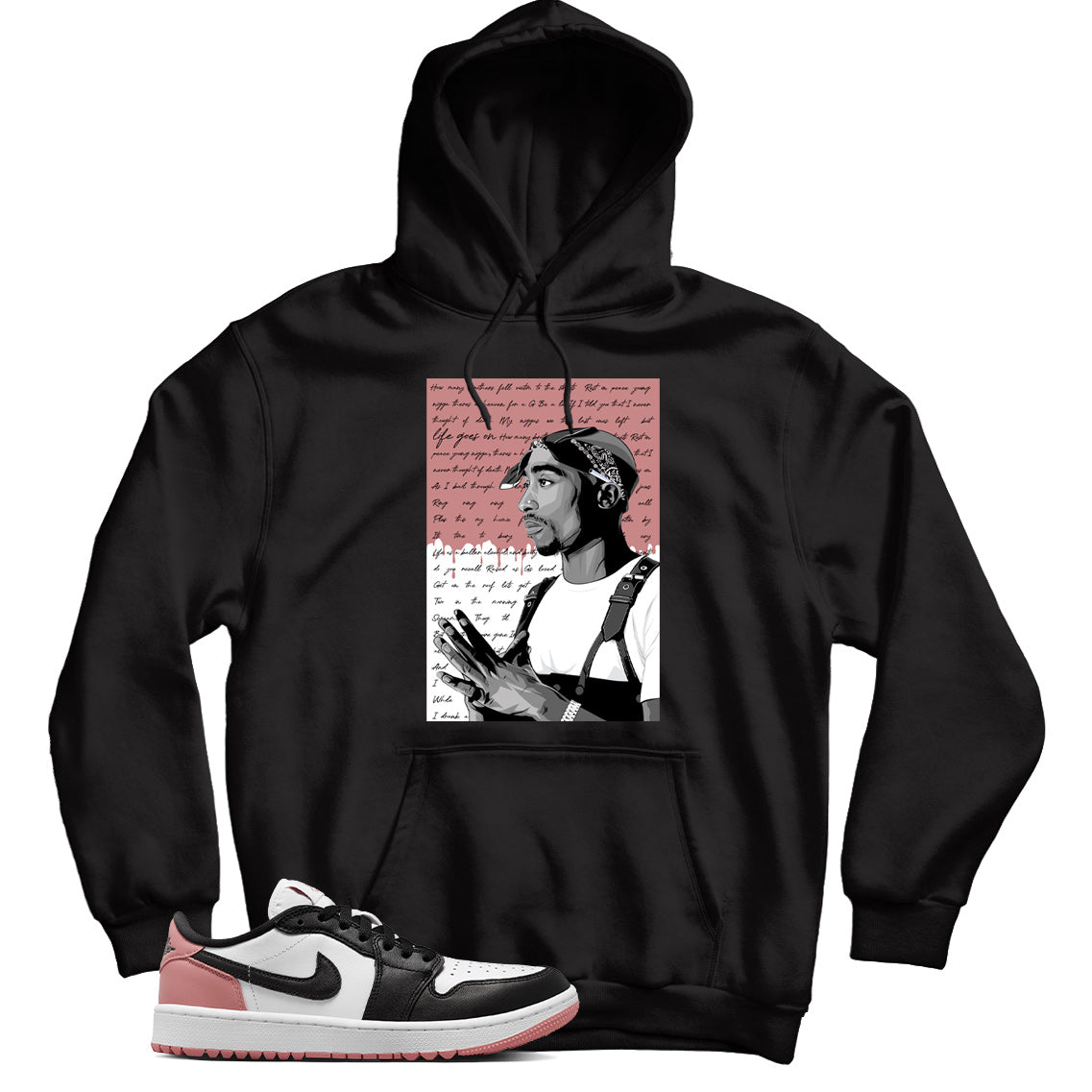 Jordan 1 Low Rust Pink hoodie