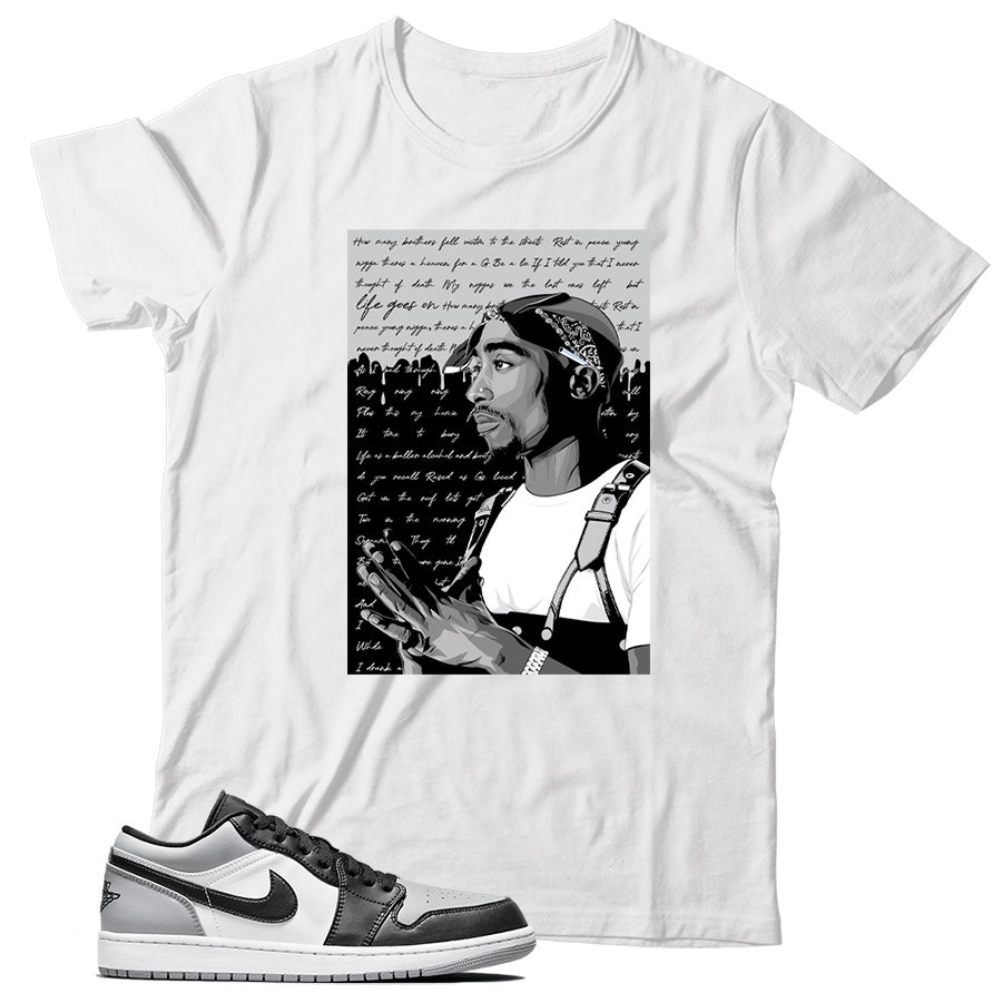 Jordan Low Smoke Grey Toe shirt