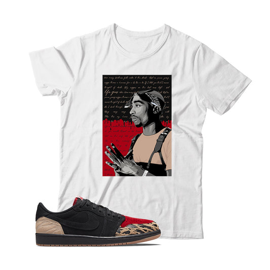 Jordan 1 Low SoleFly shirt