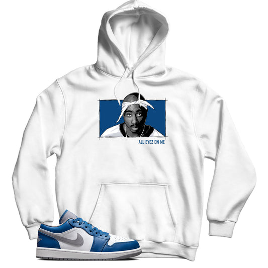 Jordan 1 Low True Blue hoodie