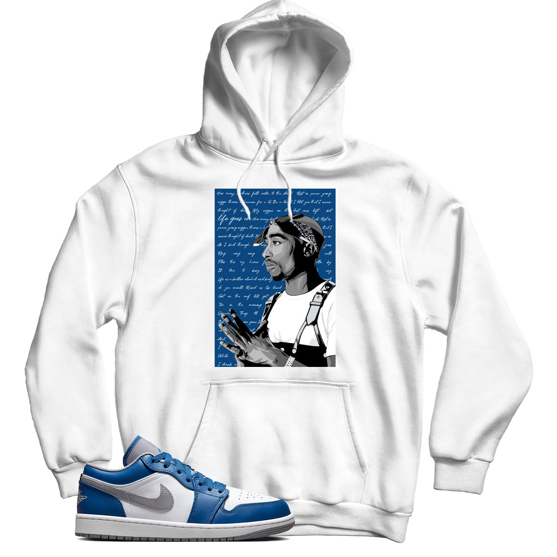 Jordan 1 Low True Blue hoodie