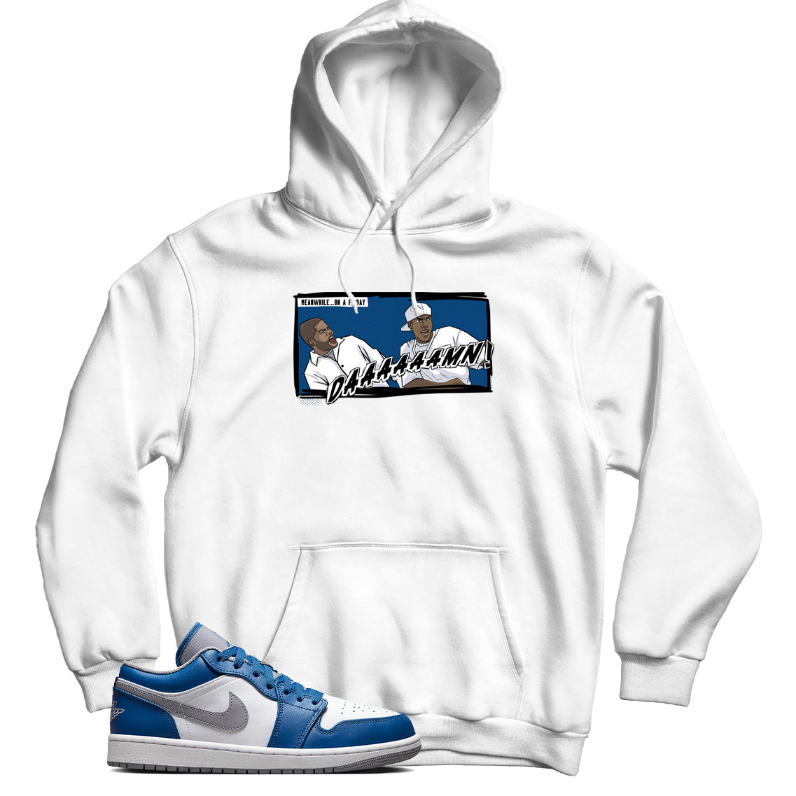 Jordan 1 Low True Blue hoodie