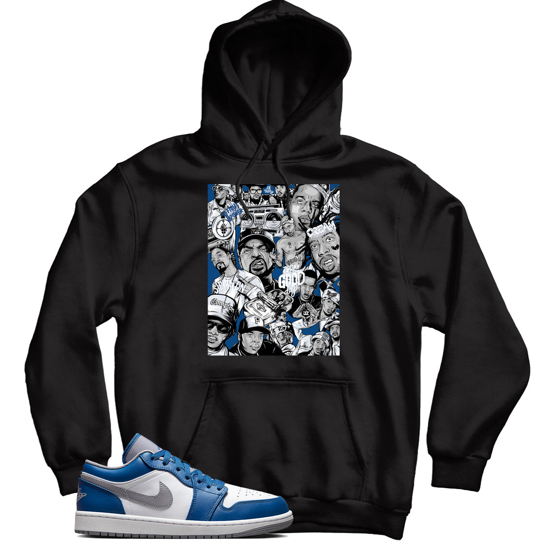 Jordan 1 Low True Blue hoodie