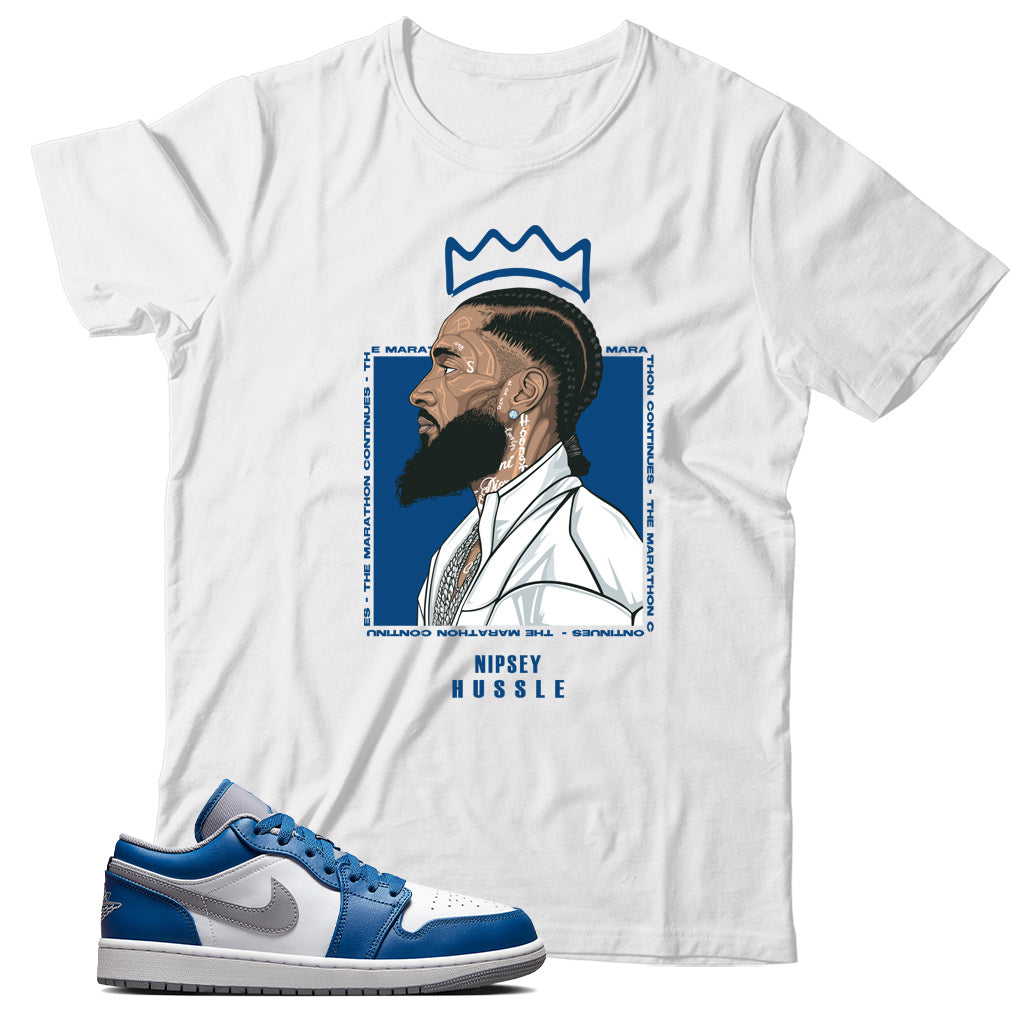 Jordan Low True Blue shirt