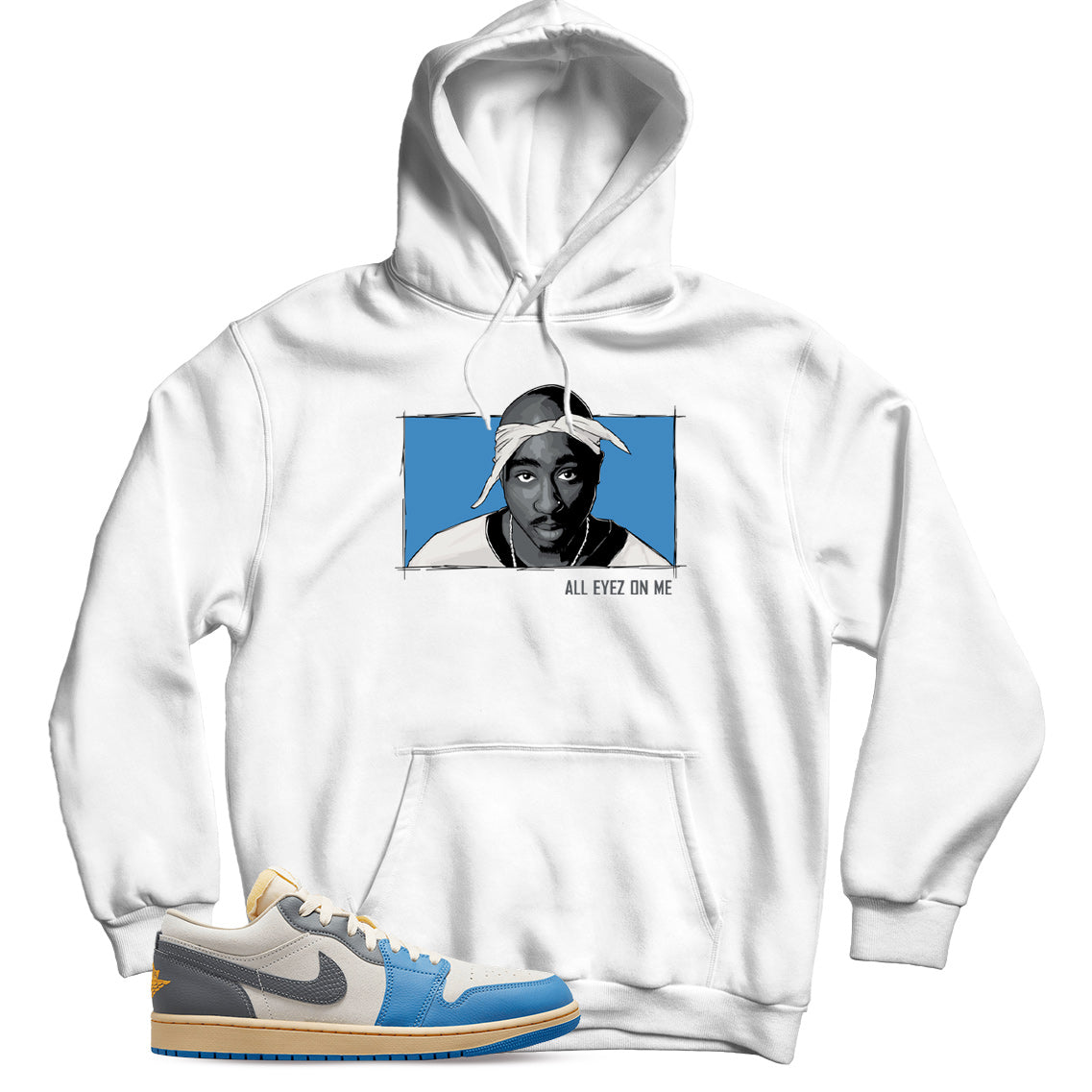 Jordan 1 Low Vintage UNC Grey Match Hoodie