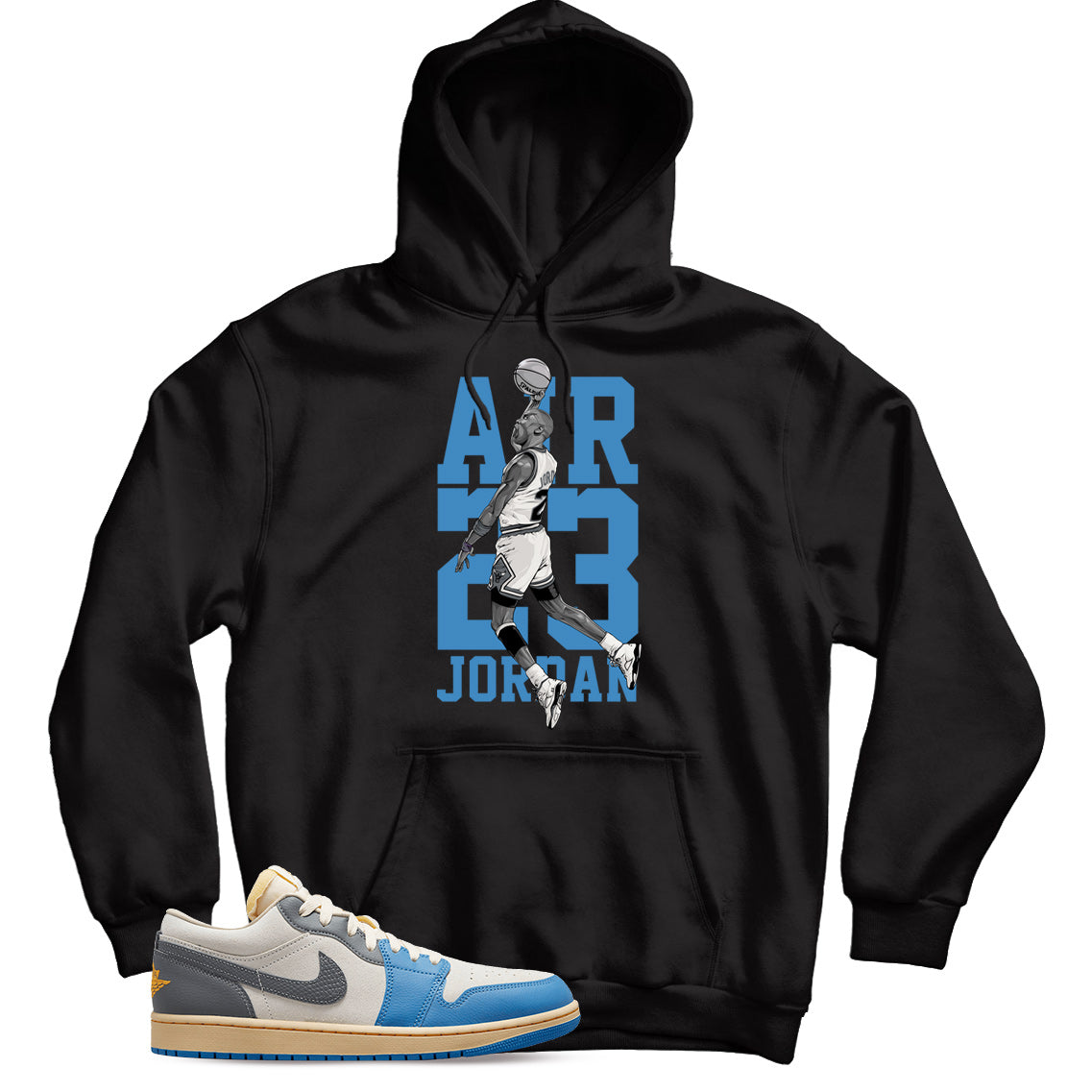 Jordan 1 Low Vintage UNC Grey Hoodie
