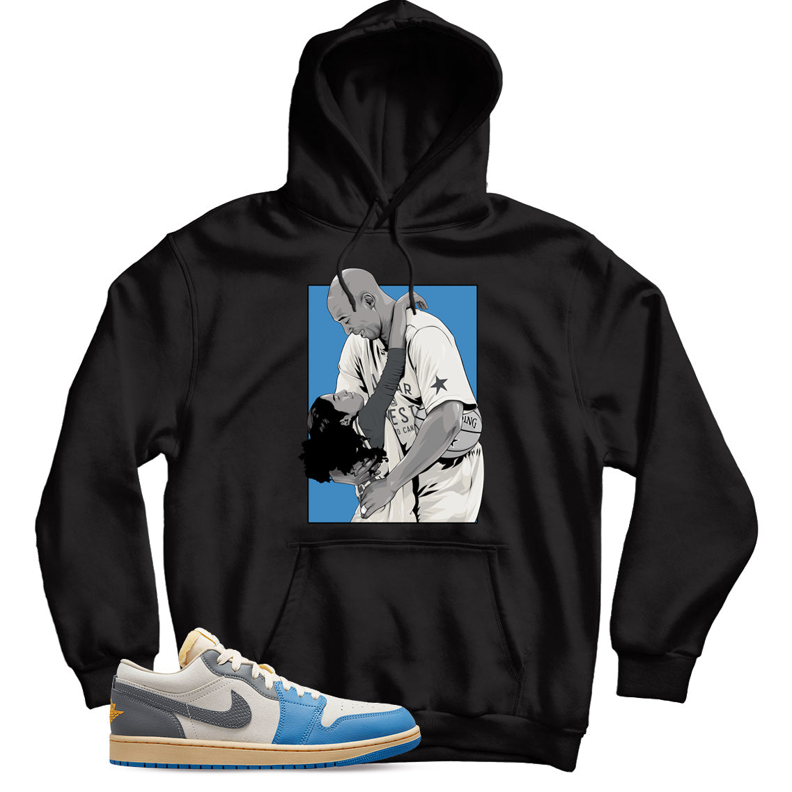 Jordan 1 Low Vintage UNC Grey Hoodie