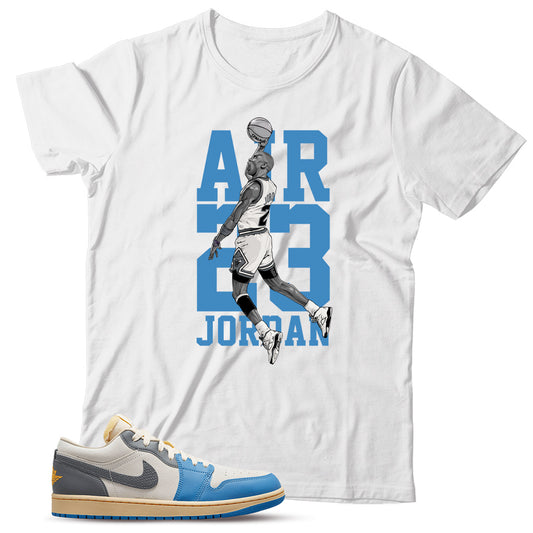 Jordan 1 Low Vintage UNC Grey Shirt