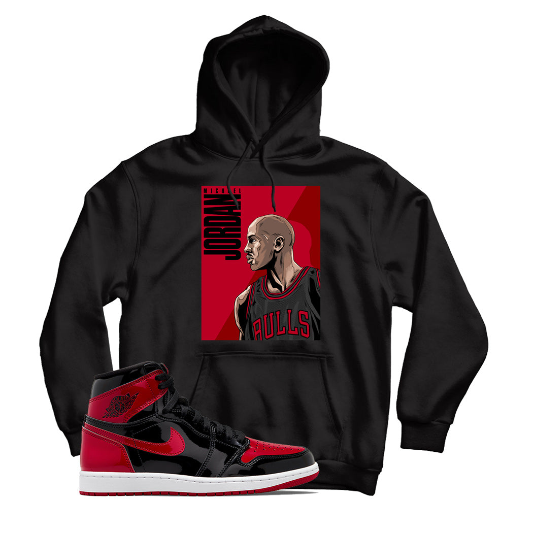 Jordan 1 Patent Bred Hoodie