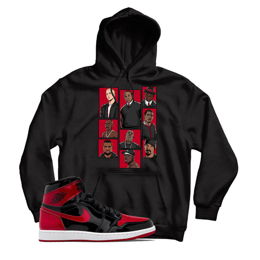 Jordan 1 Patent Bred Hoodie