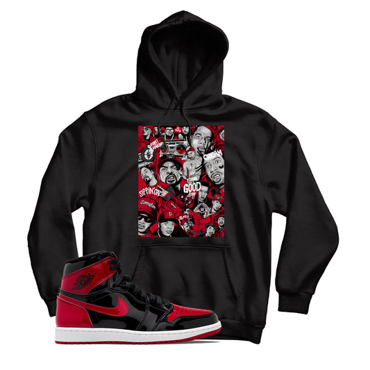 Jordan 1 Patent Bred Hoodie