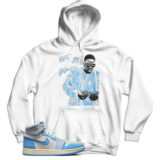 Jordan 1 Phantom University Blue hoodie