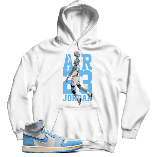 Jordan 1 Phantom University Blue hoodie