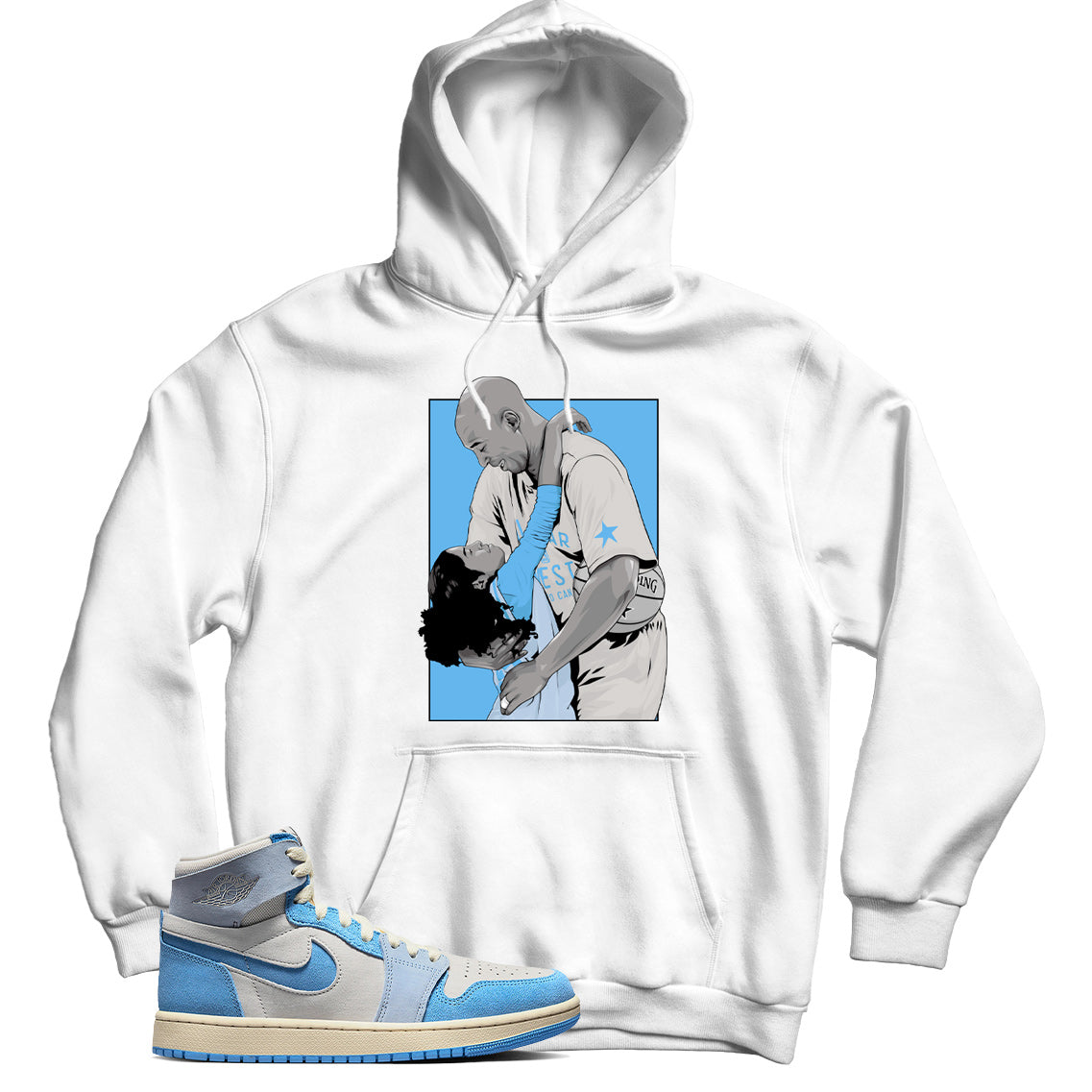 Jordan 1 Phantom University Blue hoodie