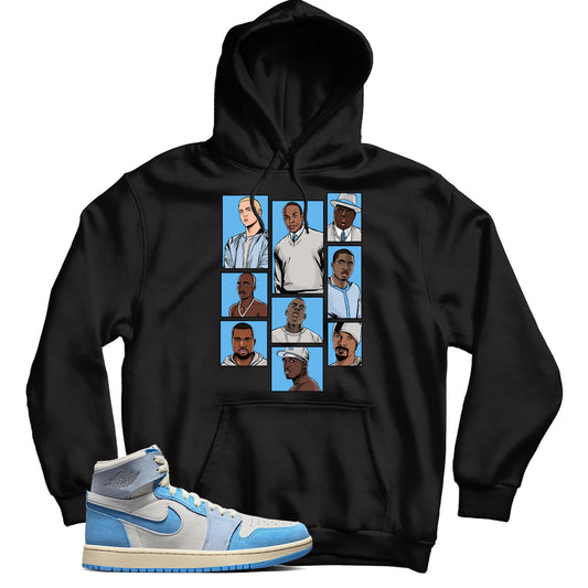 Jordan 1 Phantom University Blue hoodie