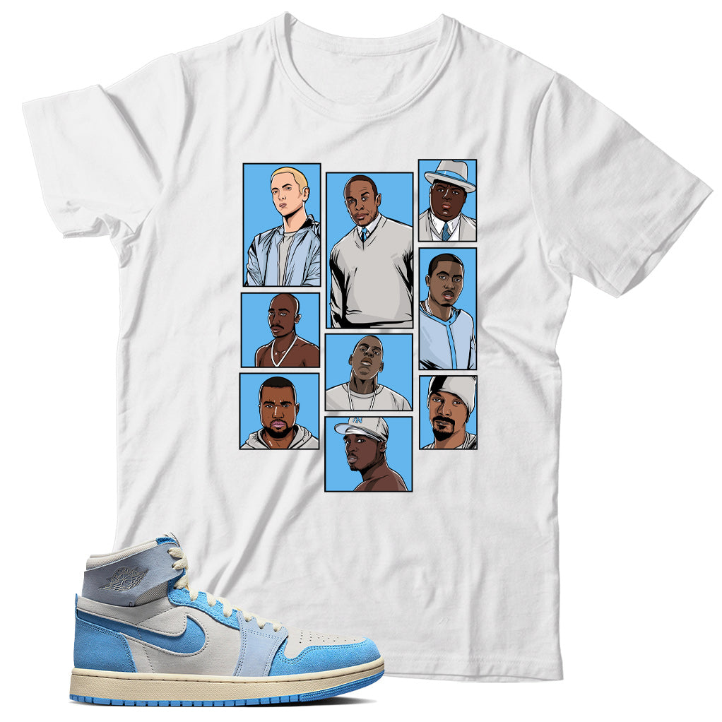 Jordan 1 Phantom University Blue shirt