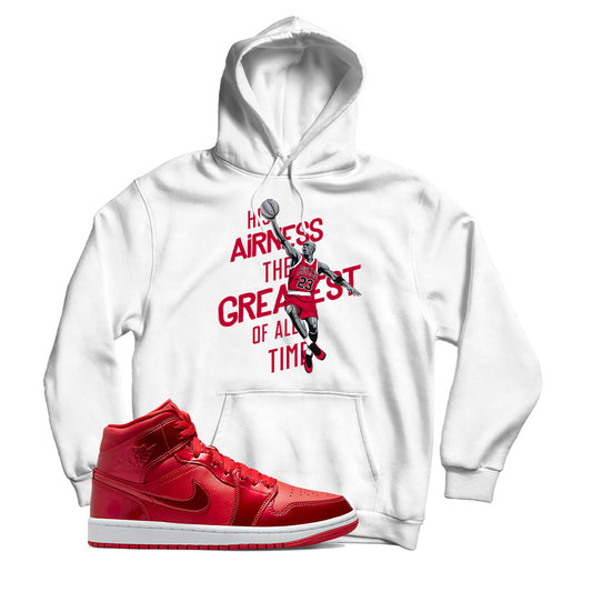 MJ(2) Hoodie Match Jordan 1 Pomegranate (White)