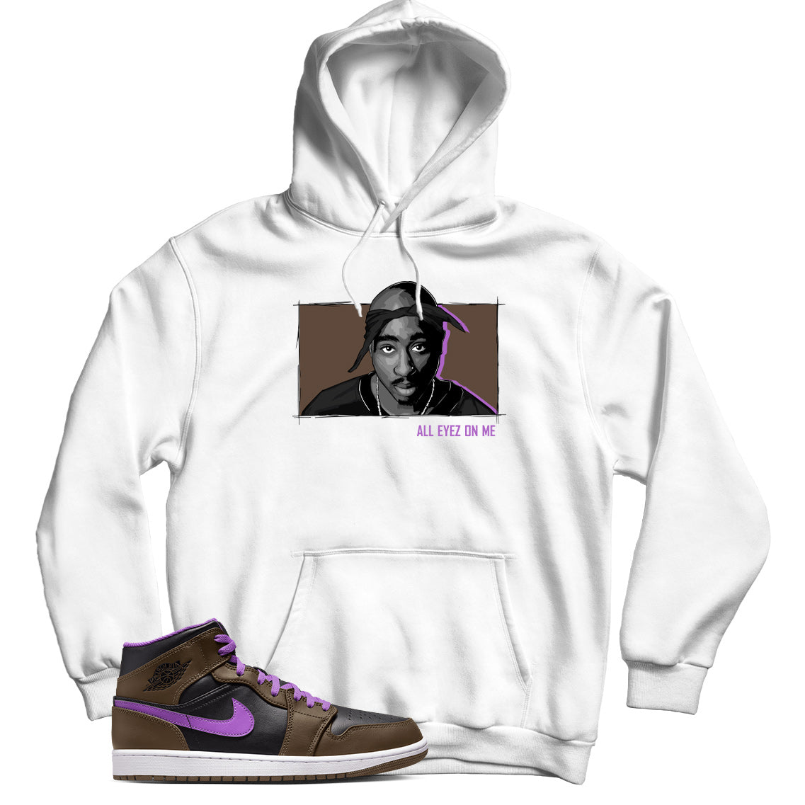 Hoodie Match Jordan 1 Purple Mocha