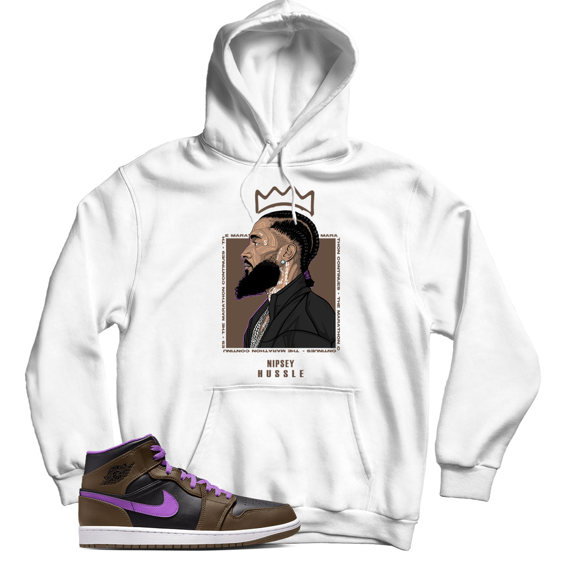 Jordan 1 Purple Mocha hoodie