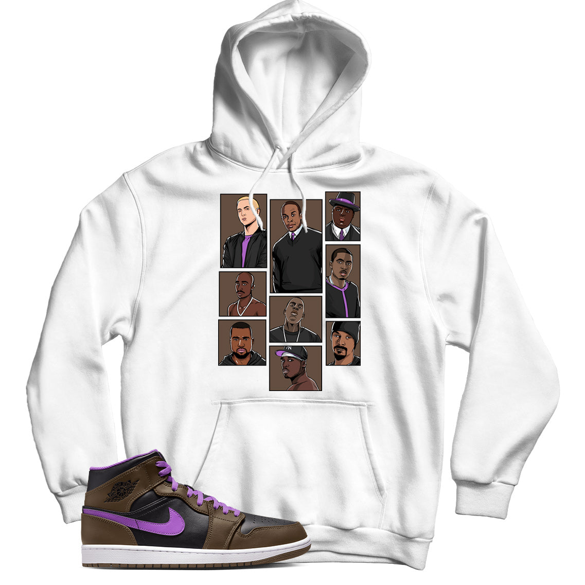 Jordan 1 Purple Mocha hoodie