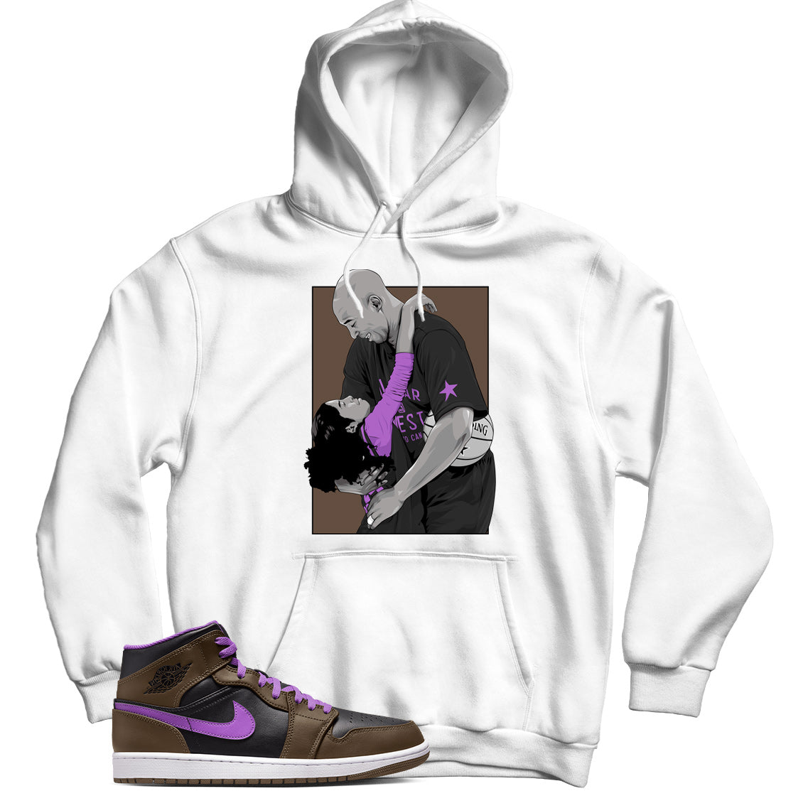 Jordan 1 Purple Mocha hoodie