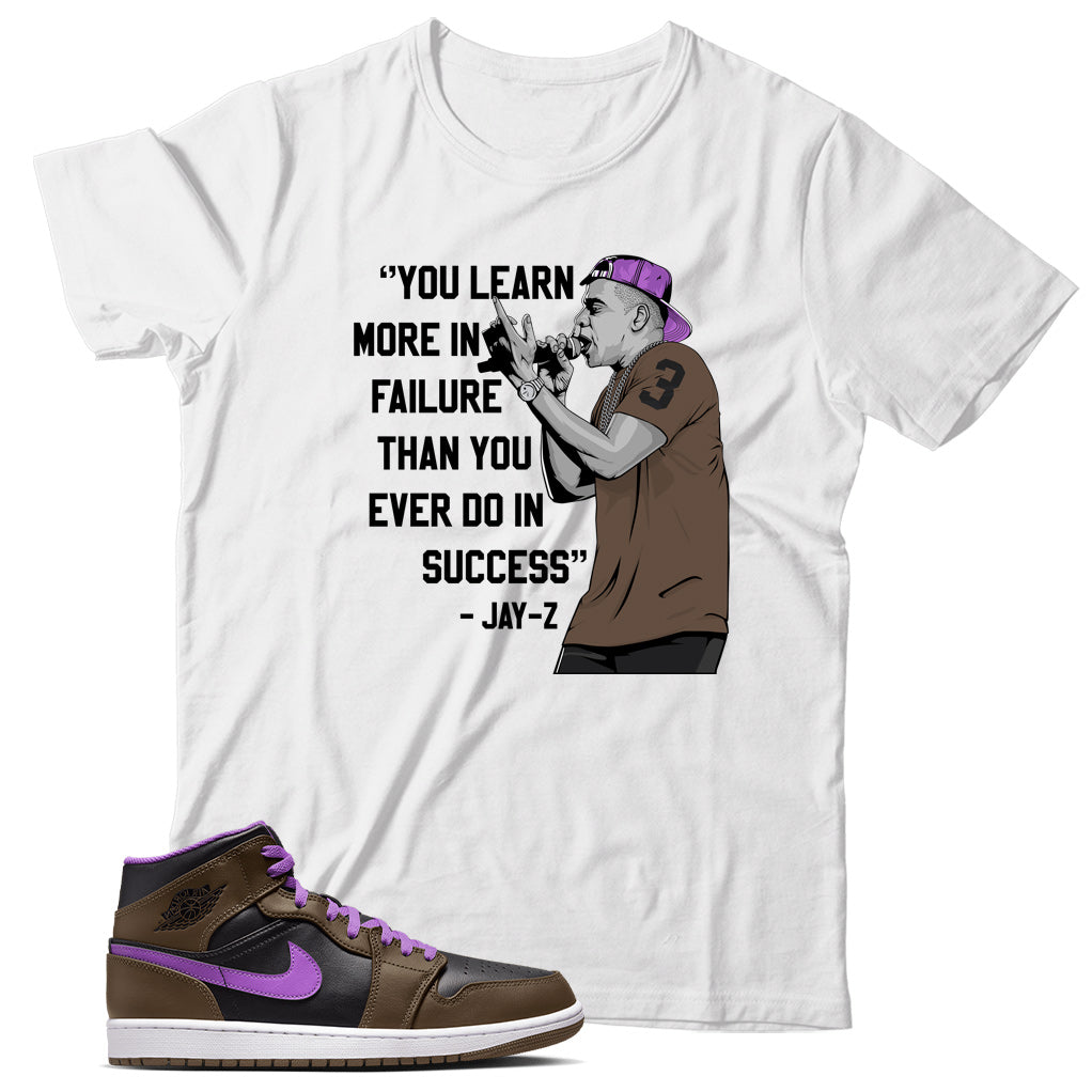 T-Shirt Match Air Jordan 1 Mid Purple Mocha