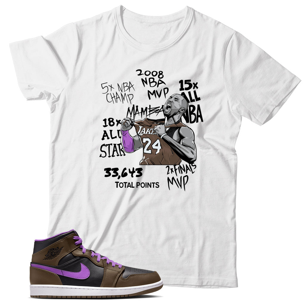 Air Jordan 1 Mid Purple Mocha T-Shirt