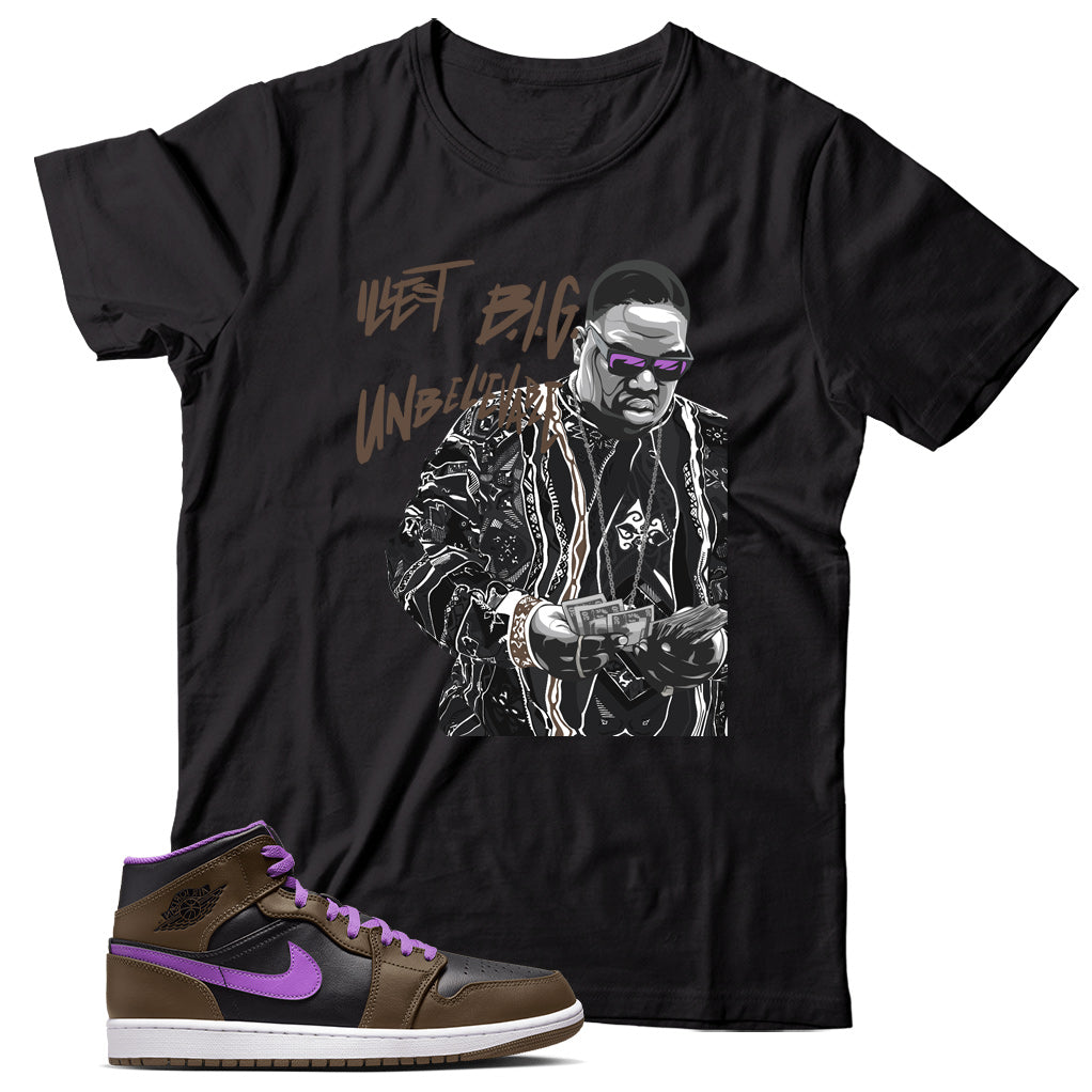 T-Shirt Match Air Jordan 1 Mid Purple Mocha
