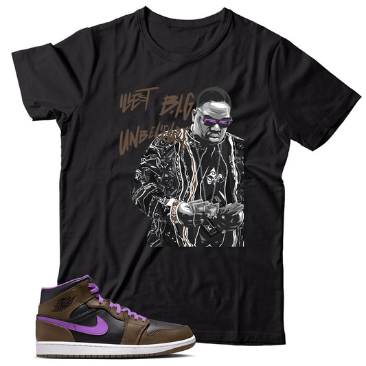 T-Shirt Match Air Jordan 1 Mid Purple Mocha