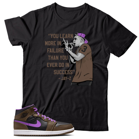 T-Shirt Match Air Jordan 1 Mid Purple Mocha