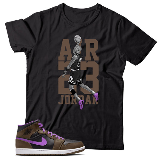 Air Jordan 1 Mid Purple Mocha Tee