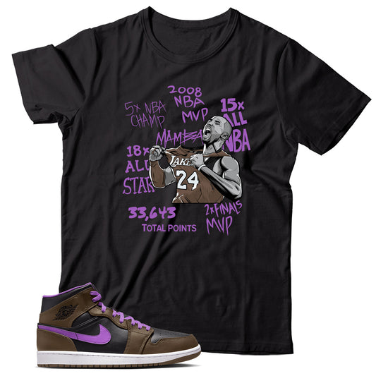 Air Jordan 1 Mid Purple Mocha shirt