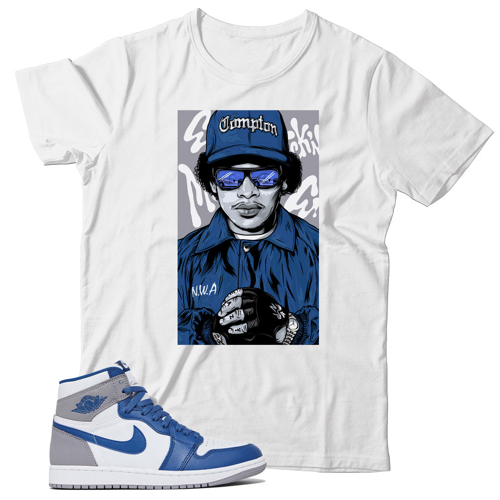 Jordan 1 True Blue t shirt