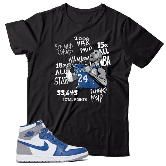 Jordan 1 True Blue t shirt