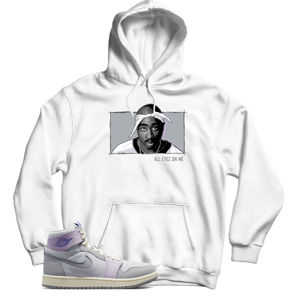 Jordan 1 Zoom Grey Purple hoodie